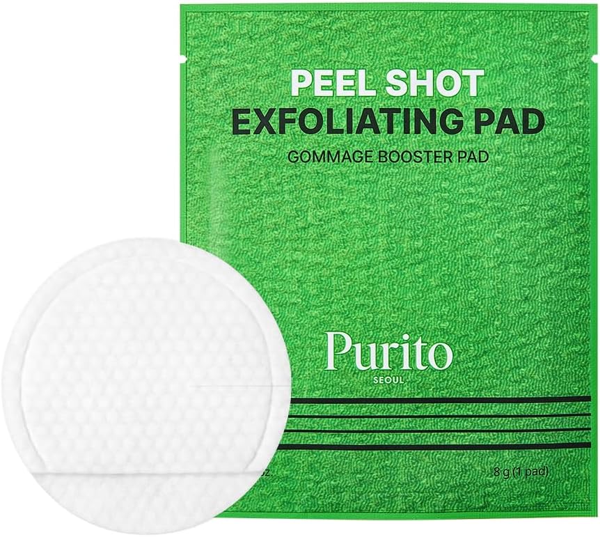 Purito - Peel Shot Exfoliating Pad - Discos Exfoliantes Peel Shot - 8 uds