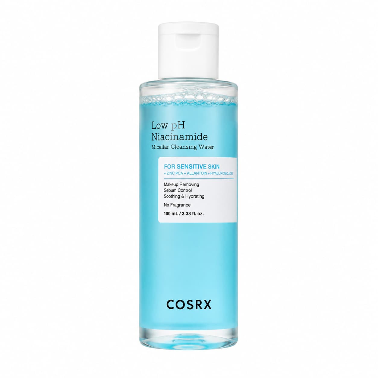 COSRX Low pH Niacinamide Micellar Cleansing Water, 100ml – Agua limpiadora con niacinamida (100 ml)