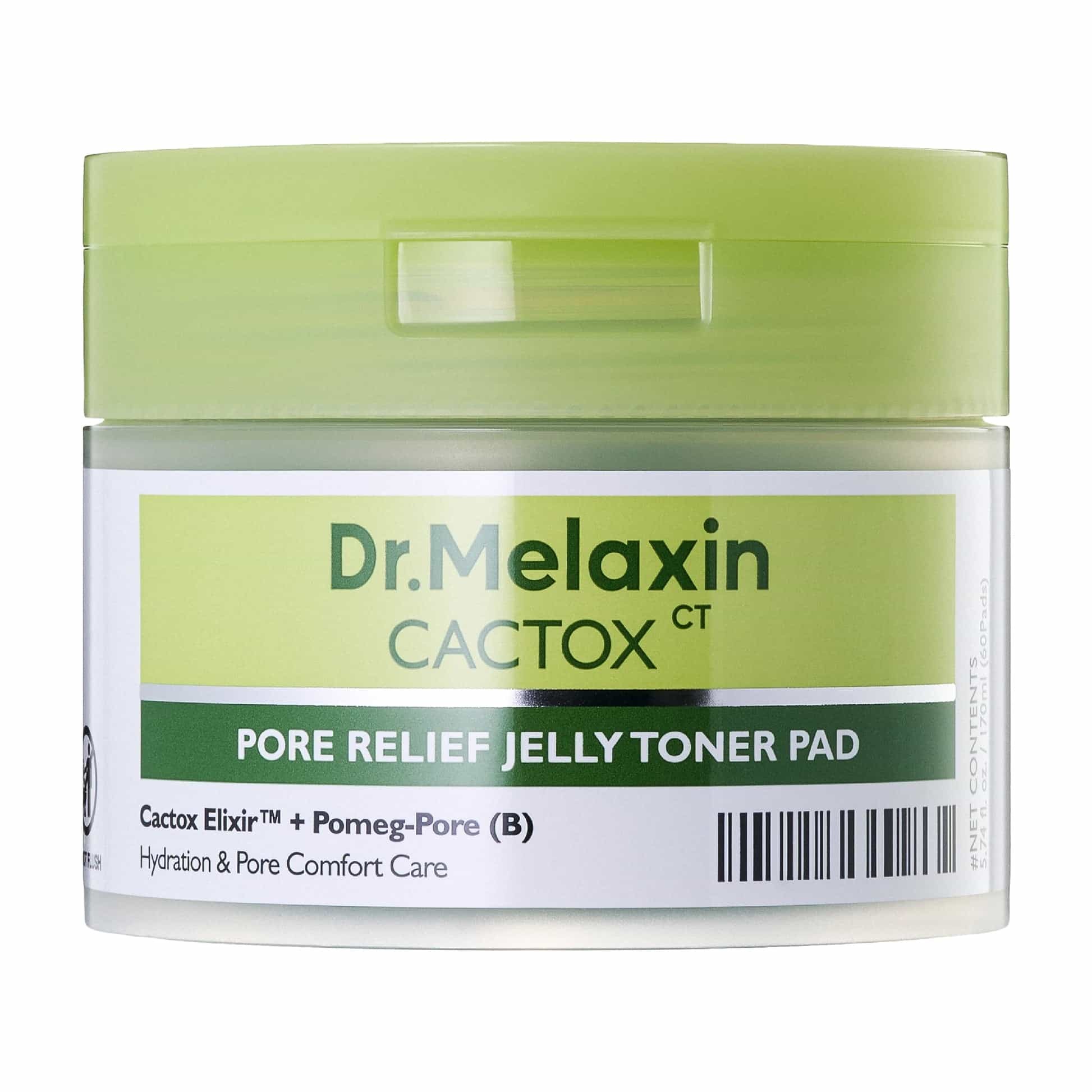 Dr.Melaxin Cactox Pore Relief Jelly Toner Pad, 170ml, 60pads – Exfoliante (170 ml)