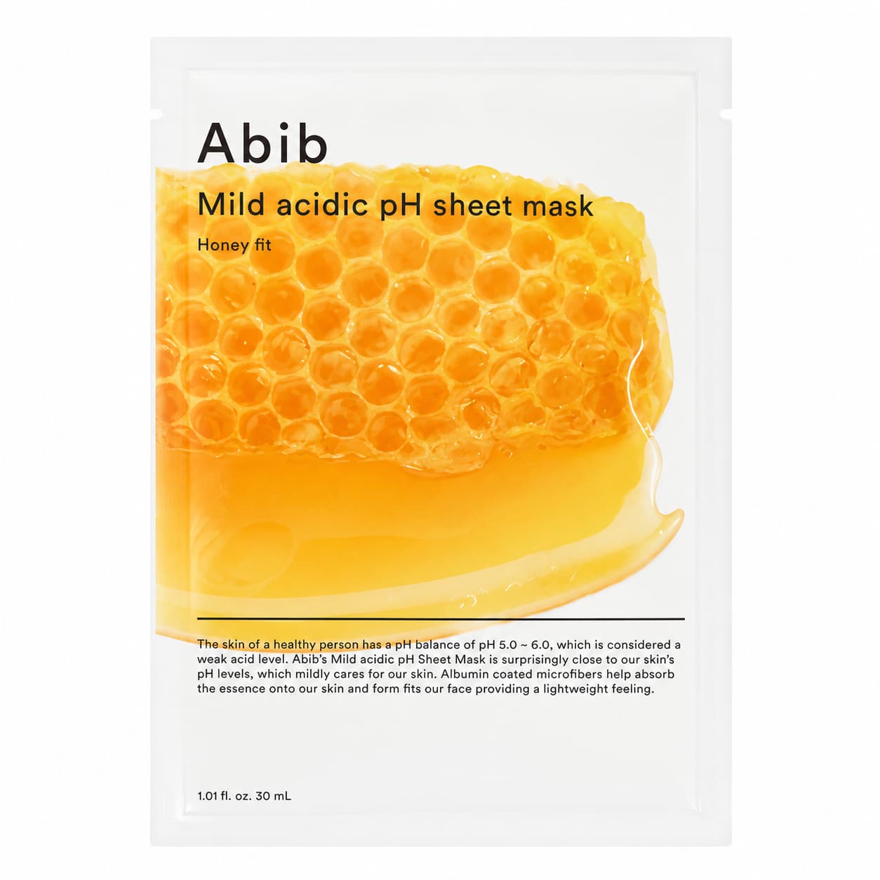 Abib - 1 sheet - Mild Acidic PH Sheet Mask Honey Fit / Mild Acidic PH Sheet Mask Honey Fit