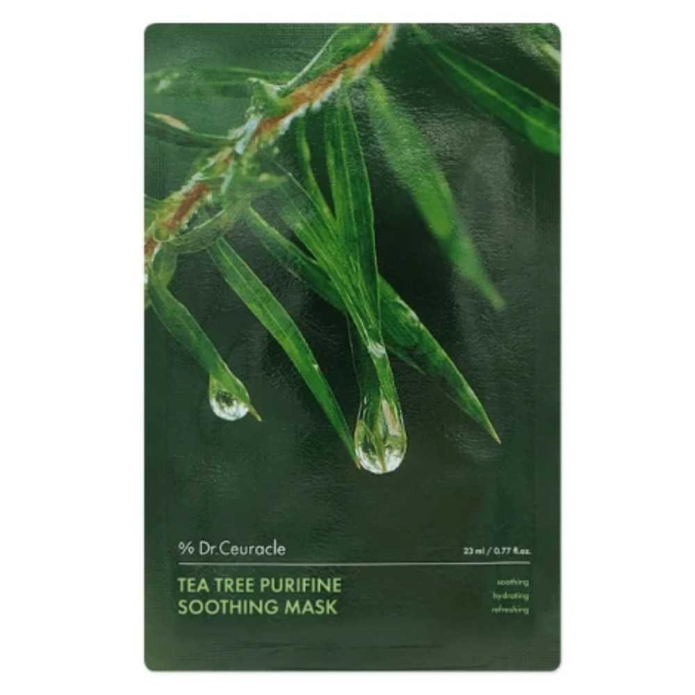Dr. Ceuracle Tea Tree Purifine Soothing Mask 23 ml – Mascarilla facial de tejido calmante y purificante