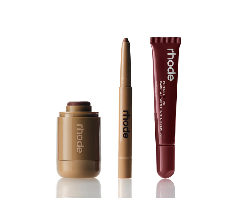 rhode Lip Combo – Pocket Blush + Peptide Lip Tint + Peptide Lip Shape 1