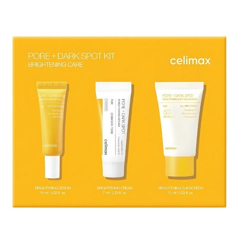 Celimax Pore + Dark Spot Brightening Kit 10ml + 7ml + 10ml – Set Iluminador Antimanchas