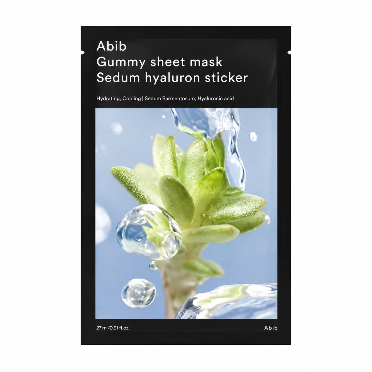 Abib - 1 sheet - Mascarilla de tejido hidratante con Sedum / Gummy Sheet Mask Sedum Hyaluron Sticker