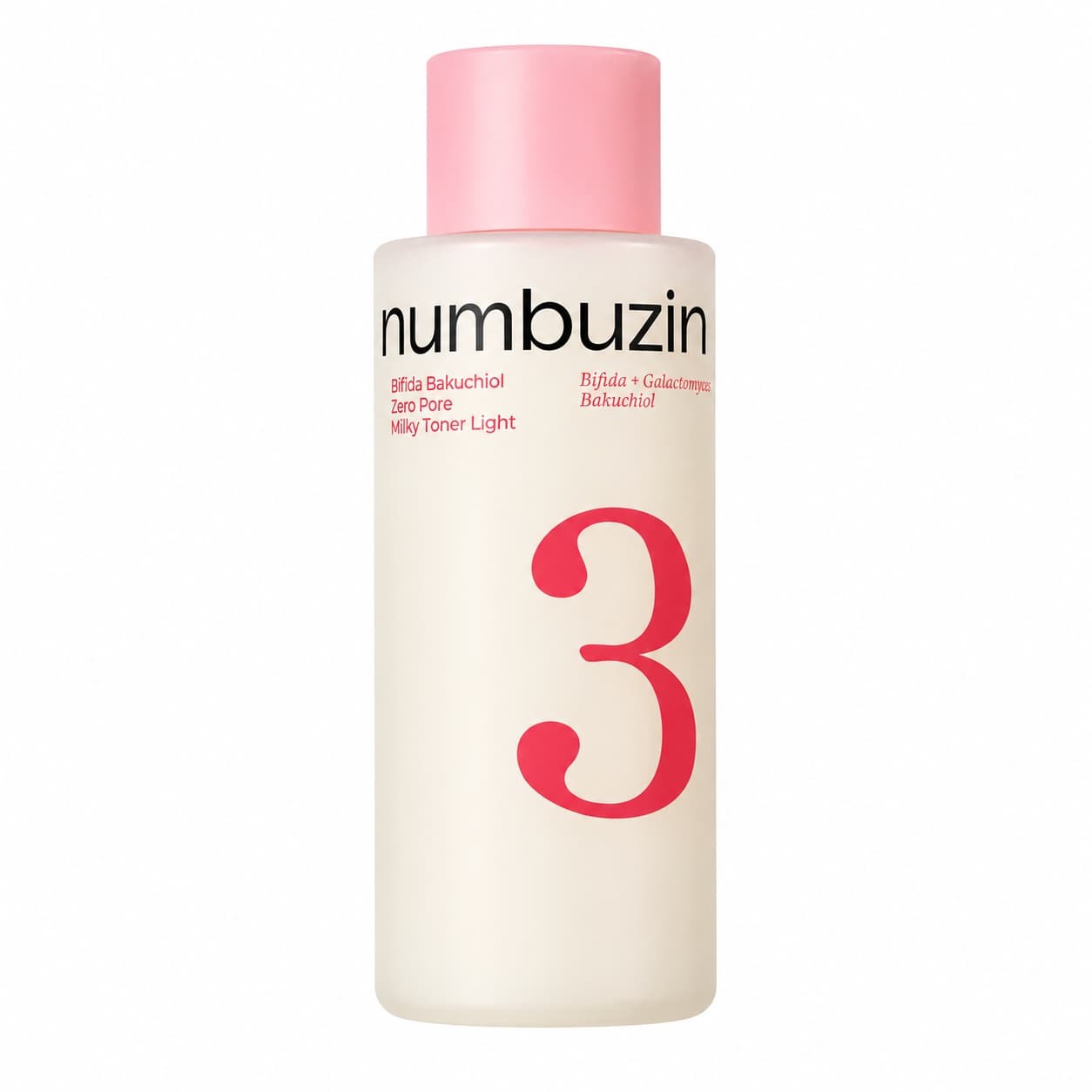 Numbuzin No.3 Bifida Bakuchiol Zero Pore Milky Toner 200 ml – Tónico lechoso para poros