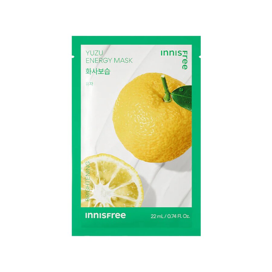 Innisfree Yuzu Energy Mask 22 ml – Mascarilla facial iluminadora de yuzu 22 ml