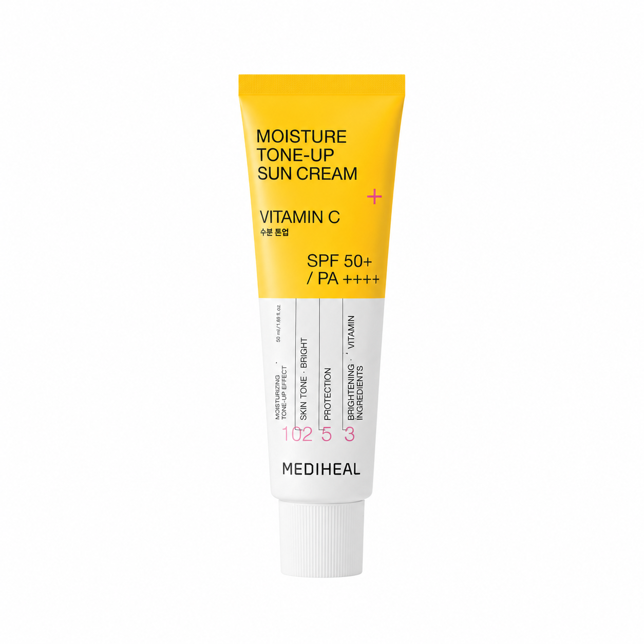 Mediheal Moisturizing Tone Up Sun Cream SPF50+ 50ml – Protector solar hidratante unificador del tono SPF50+ 50ml