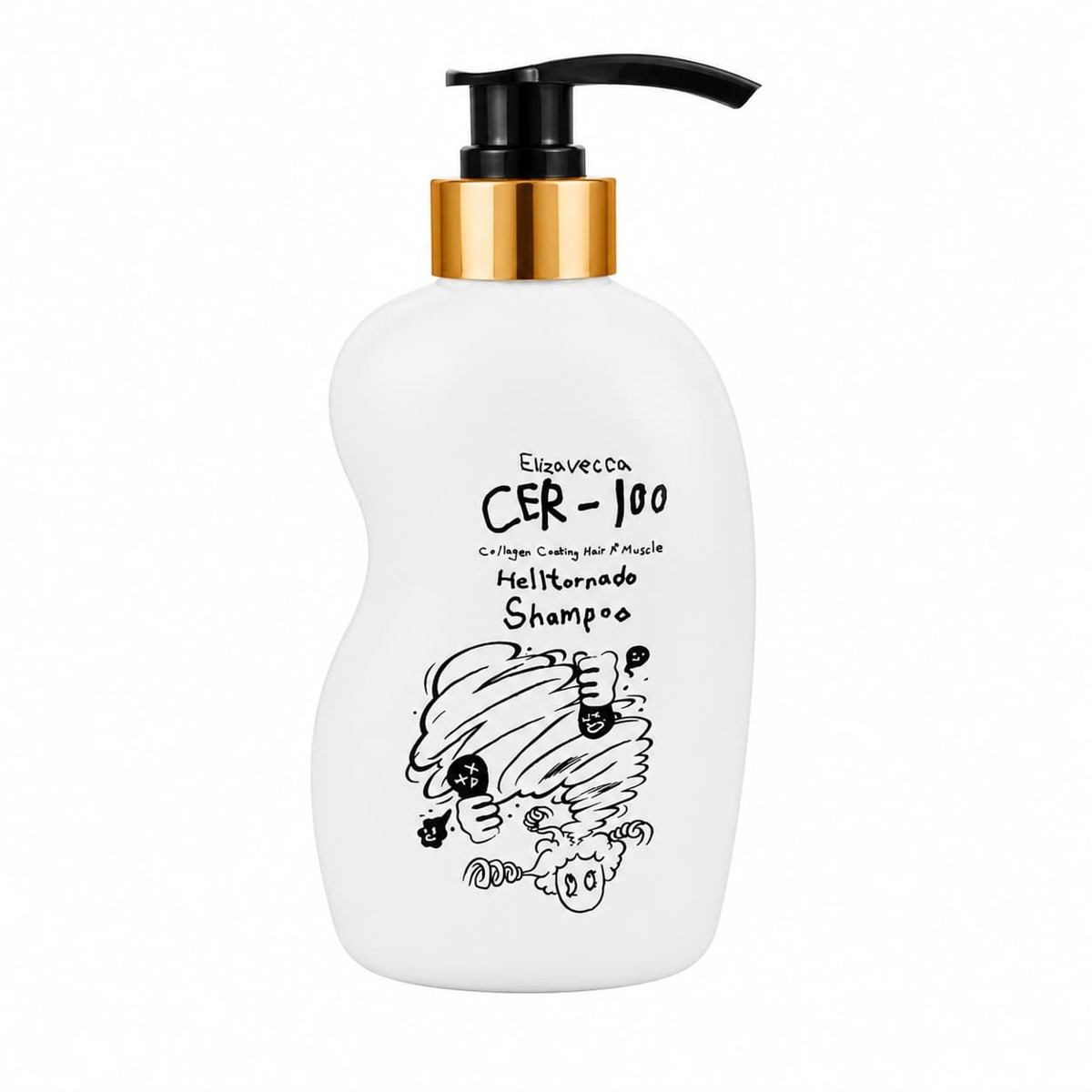 Elizavecca CER-100 Collagen Coating Hair A! Muscle Helltornado Shampoo 500ml – Champú reparador (500 ml)