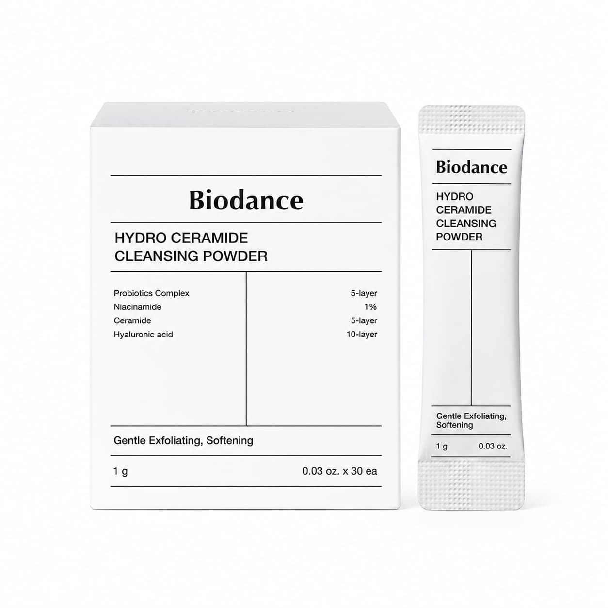 Biodance Hydro Ceramide Cleansing Powder 30 x 1 g – Polvo limpiador enzimático con ceramidas
