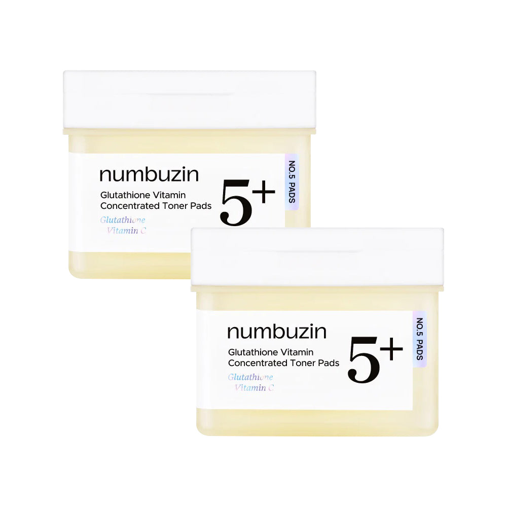 Numbuzin - Discos Iluminadores con Glutatión y Vitaminas - No.5+ Glutathione Vitamin Concentrated Toner Pads - 70 uds