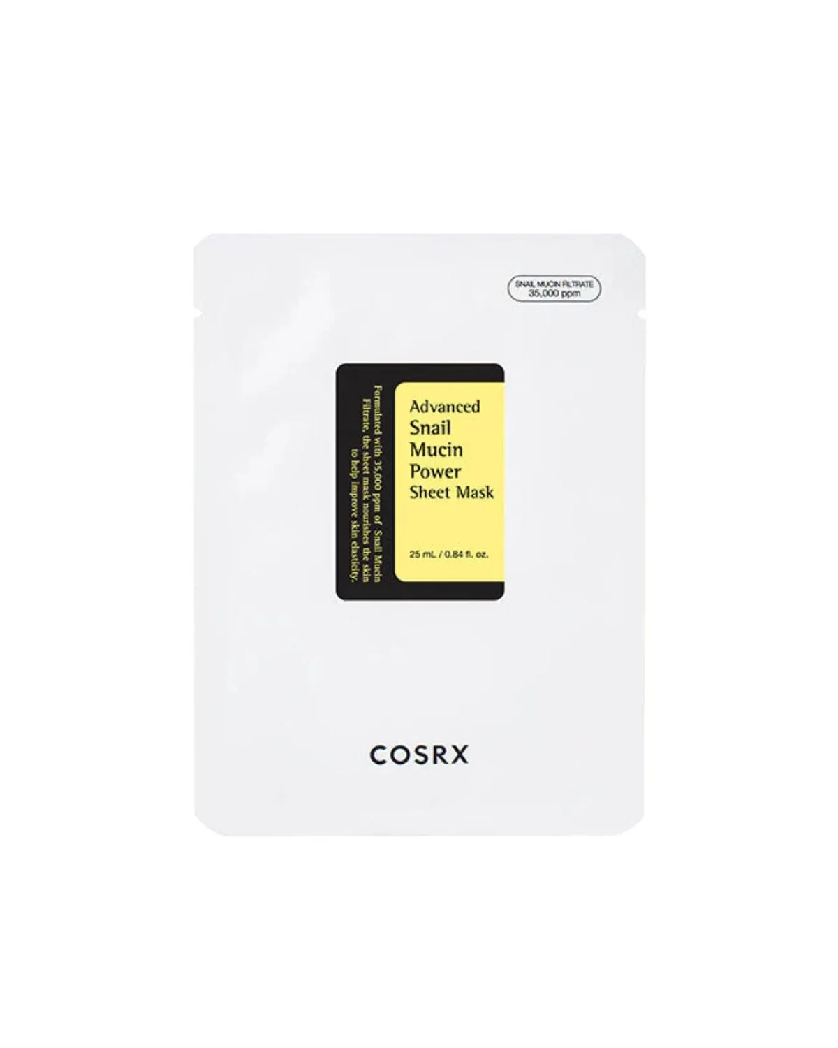 COSRX Advanced Snail Mucin Power Sheet Mask, 25ml – Mascarilla con mucina de caracol (25 ml)