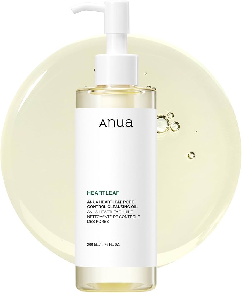 Texture Anua Heartleaf Pore Control Cleansing Oil 200ml – Aceite Limpiador Control Poros Heartleaf