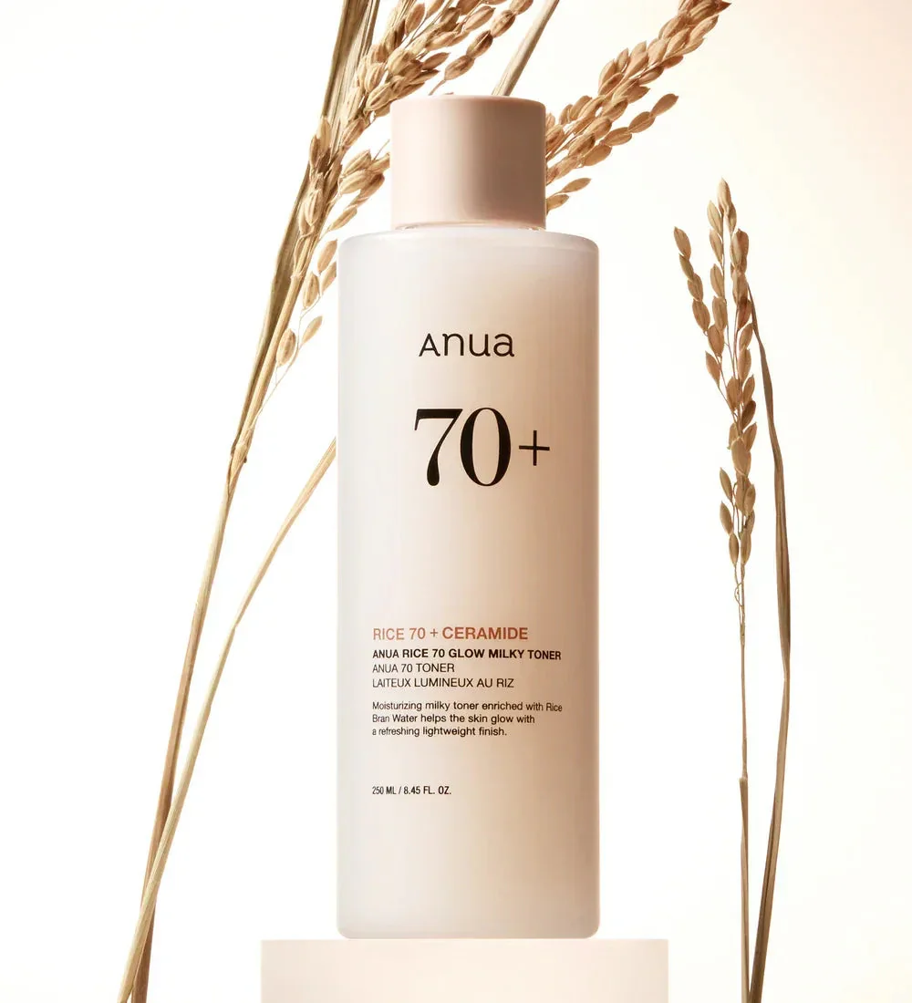 Anua - Tónico facial hidratante de arroz - Rice 70 Glow Milky Toner - 250ml