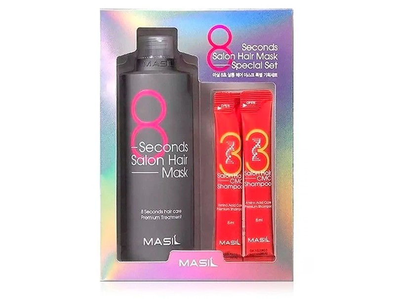 Masil - Mascarilla 8 segundos 350 ml + 2 monodosis - 8 Second Hairdressing Hair Mask Set