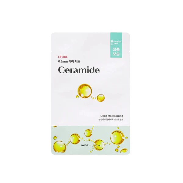 Etude House - 0.2 Ceramide Facial Mask Sheet, 20ml – Mascarilla facial con ceramidas (20 ml)