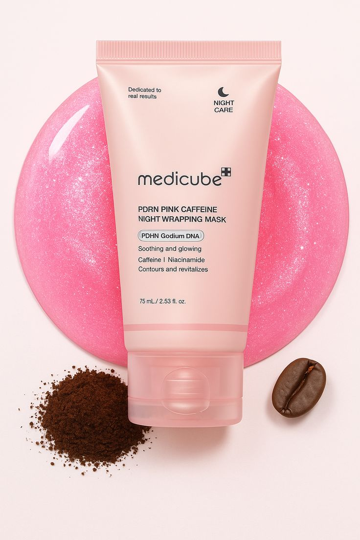 Medicube PDRN Pink Caffeine Night Wrapping Mask 75ml – Mascarilla de noche reafirmante con PDRN y cafeína 75ml 4