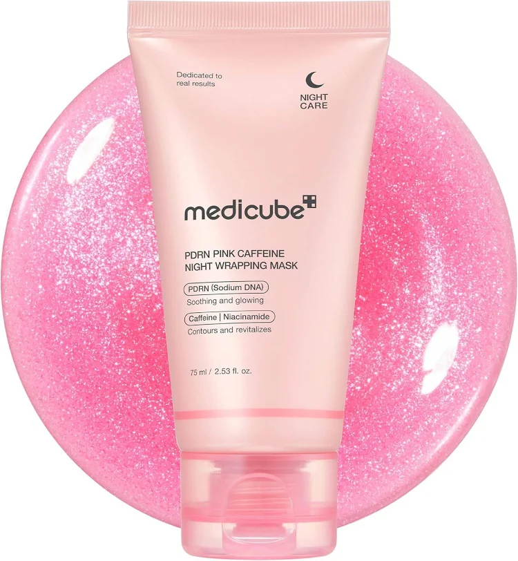 Medicube PDRN Pink Caffeine Night Wrapping Mask 75ml – Mascarilla de noche reafirmante con PDRN y cafeína 75ml 2