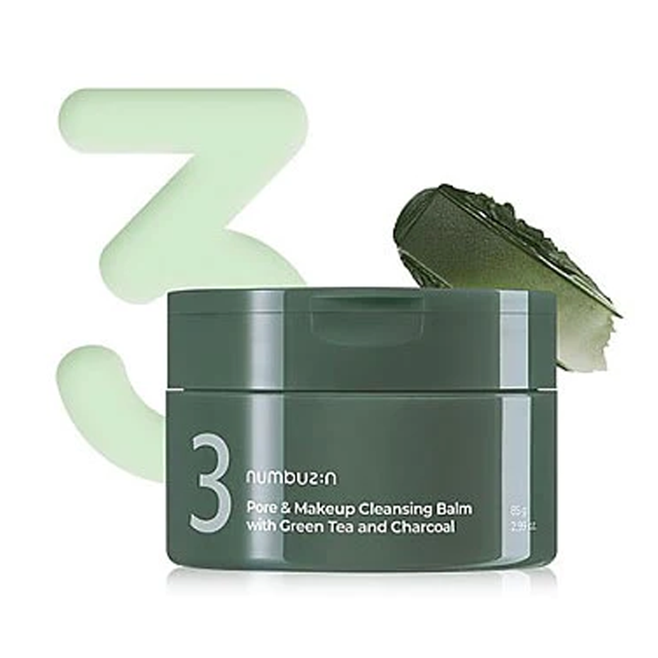 Numbuzin - Bálsamo Limpiador Té Verde y Carbón - No.3 Pore & Makeup Cleansing Balm - 85g