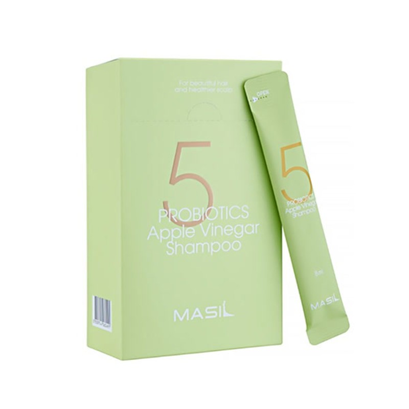 Masil - Champú con vinagre de manzana (monodosis) - 5 Probiotics Shampoo with Apple Cider Vinegar - 20 x 8 ml