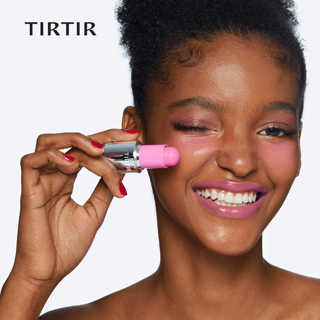 TIRTIR Mood Glider Lip And Blush Stick - Application on Lips