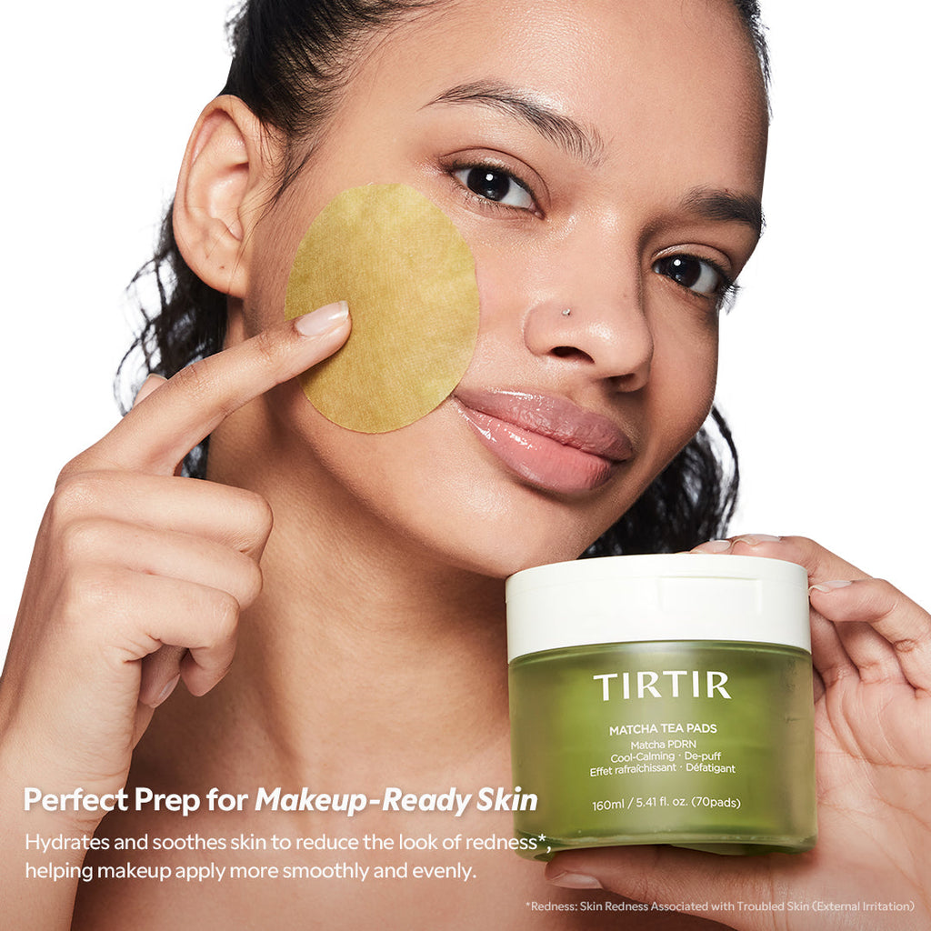 TIRTIR Matcha Tea Pads - Application on Skin