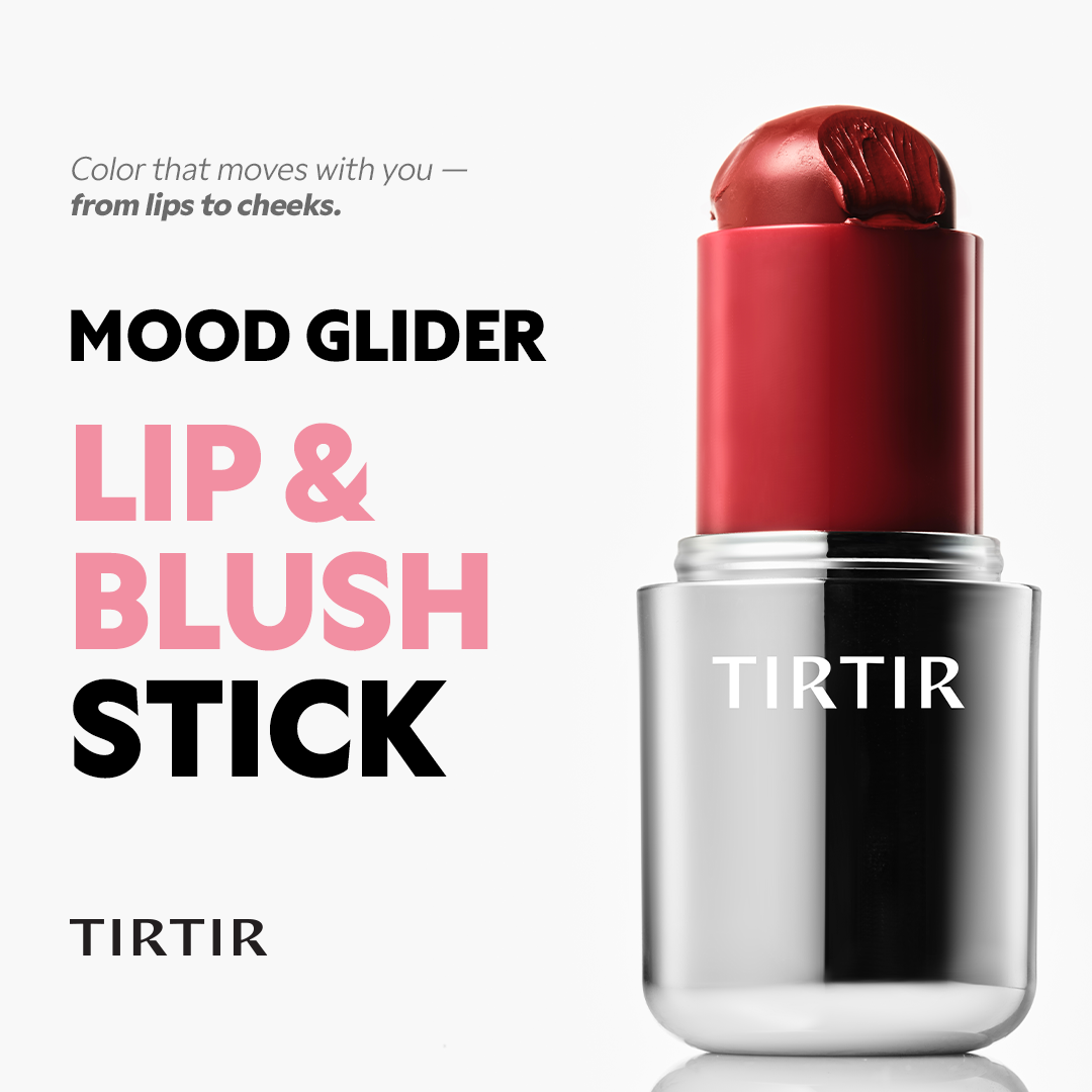 TIRTIR Mood Glider Lip And Blush Stick - Application on Cheeks