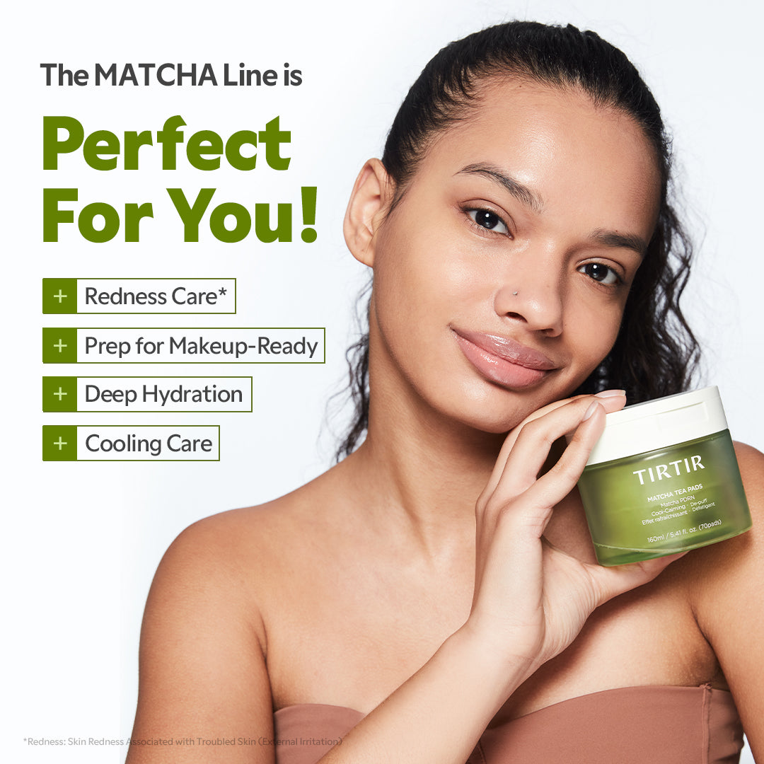 TIRTIR Matcha Tea Pads - Before and After
