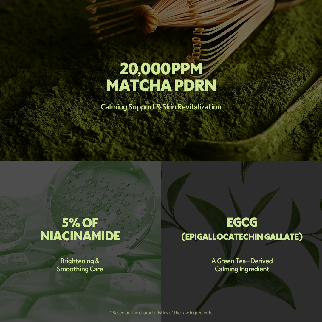 TIRTIR Matcha Dual Serum - Key Ingredients 2% PDRN 5% Niacinamide