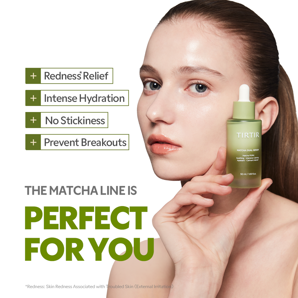 TIRTIR Matcha Dual Serum - Before and After Skin Tone