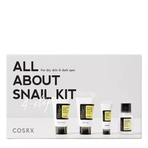 COSRX - All About Snail Kit 4-Step - Facial Care Kit with Snail Mucus - 20ml+30ml+5ml+20g