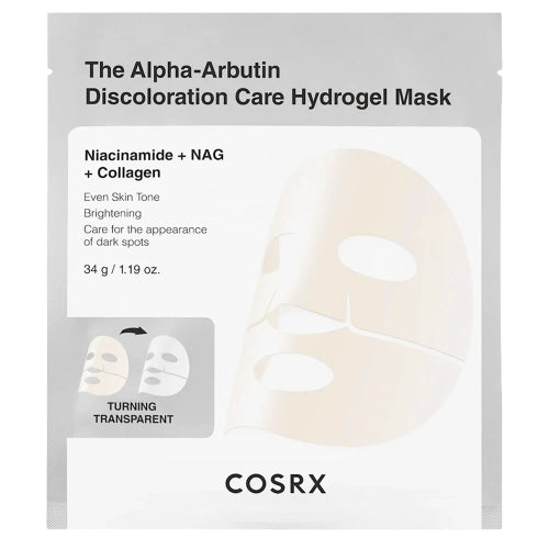 COSRX - Arbutin Discoloration Hydrogel Mask - Hydrogel Brightening Mask with Alpha-Arbutin - 34g