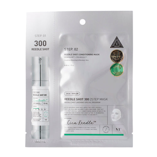 VT Cosmetics - Reedle Shot 300 2Step Mask - Firming Face Mask in a Sheet - 1.5g+25g
